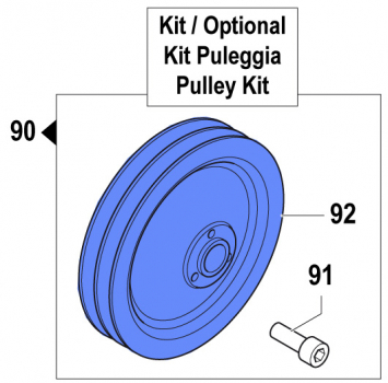 Pulley 2424001600 for Comet Pump APS 96