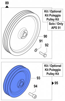 Pulley 2424001600 for Comet Pumps APS 61-71