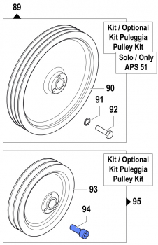Screw 3609016100 for Comet Pumps APS 61-71