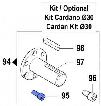 Screw 3609015700 for Comet Pump APS 96