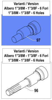 Non-Throughshaft 6 Holes 0001027700 for Comet Pump APS 51