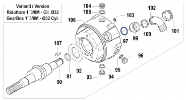 O-Ring 1210003200 for Comet Pumps APS 101-121