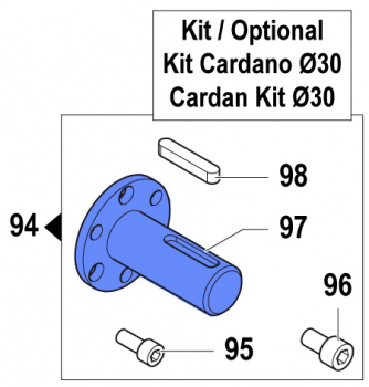 Shaft 0027001700 for Comet Pump APS 96
