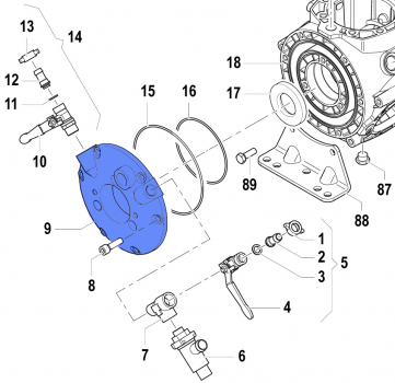 Flange 1009009900 for Comet Pumps APS 101-121