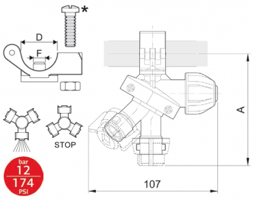 Preview: Amazone Tripple Nozzle Holder 00340356