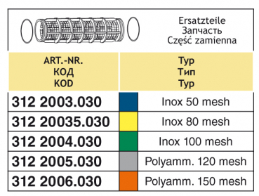 Preview: Arag filter insert for suction filter serie 312 + 327