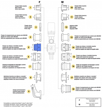 Arag Flange with T5 connection female part F