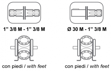 Comet pump BP 205 K connection variants