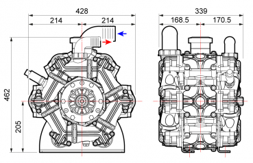 Preview: Comet Diaphragm pump BPS 300 up to 20 bar - 290 PSI
