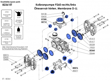 RAU original repair kit for pump P260