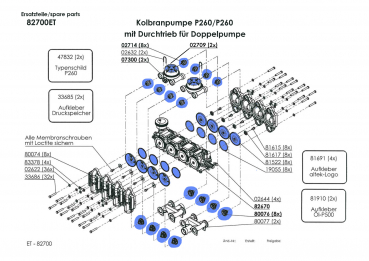 RAU original repair kit for pump P500