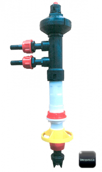 Polmac container rinse nozzle with tank cleaning