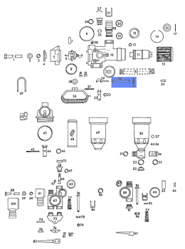 Preview: Rau valve shaft RG00002712 partially assembled