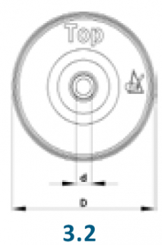 Preview: Pump diaphragm Viton 19057 for RAU pumps