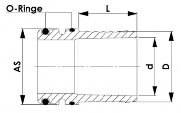 Preview: Rau plug-in fittings AS50 with hose connection