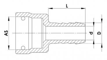 Preview: Rau Pull over spout AS24 with hose connection