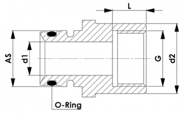 Preview: Rau plug-in fittings AS30 with female thread