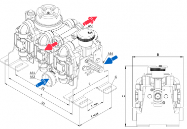 Preview: Rau pump P300 drawing and dimensions