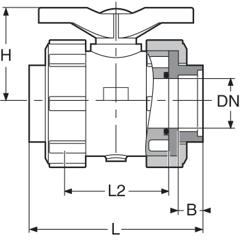 Preview: SAFI Ball Valve 2-way Serie 1003 scheme