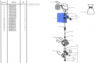 Rau valve body MFV pre-assembled VNB3722878