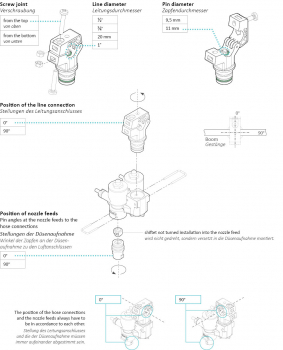 Preview: Rau line connection 82487 for Multispray Drawing