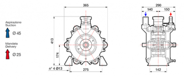Preview: Comet Diaphragm pump BP 205 K / 20 bar
