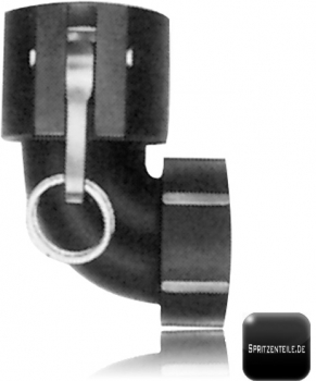 Kamlok mother part with arch 90° and internal thread