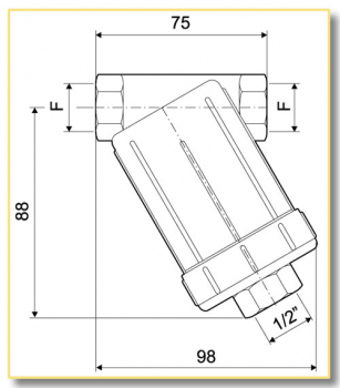 Preview: Arag high pressure filter made of brass 70 liter