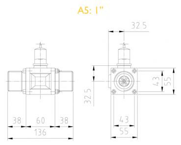 Preview: Polmac Flowmeter Turbo Flow with thread connection, details