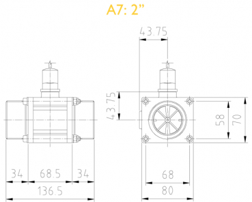 Preview: Polmac Flowmeter Turbo Flow with thread connection, details