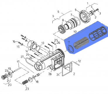 Rau pressure filter insert RG00047475 for ERM controller