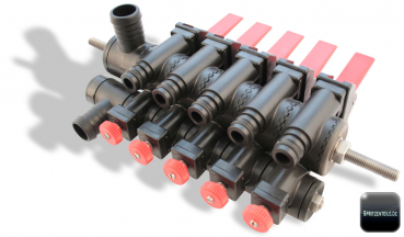 RAU control unit with 5 sections