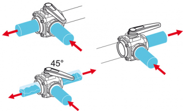 Preview: Arag Ball valve 3-way series 453 16 bar | 230 PSI