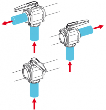 Preview: Arag Ball Valve 3-way series 453 - 16 bar | 230 PSI