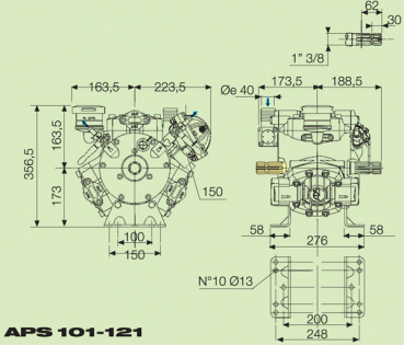 Preview: Comet high pressure pump APS 101 - 50 bar