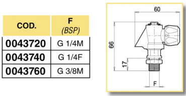 Preview: Arag Nozzle Holder Nylon-Brass for Spraying Units