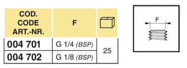 Preview: Arag Nozzle Body Brass