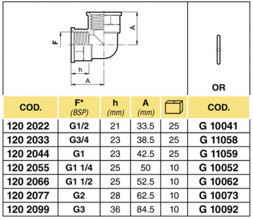 Preview: Arag Fitting 90° with internal thread