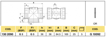 Preview: Arag T-piece with internal thread 3"
