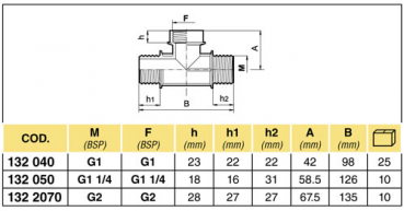 Preview: Arag T-piece with internal thread/external thread