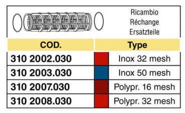 Preview: Arag filter insert for suction filter serie 310