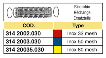 Preview: Arag filter insert for suction filter serie 314
