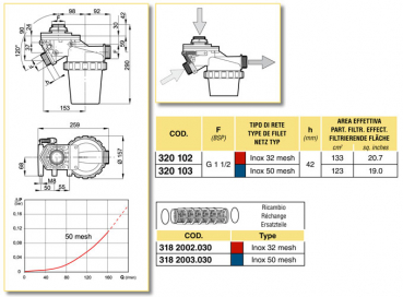 Preview: Arag 3-way suction filter 1½" - series 320