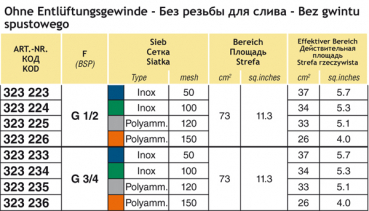 Preview: Arag Screen Filter ¾" series 323