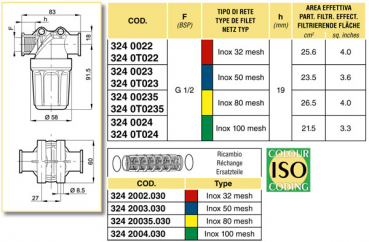 Preview: Arag Pressure Filter with internal thread ½" series 324-0