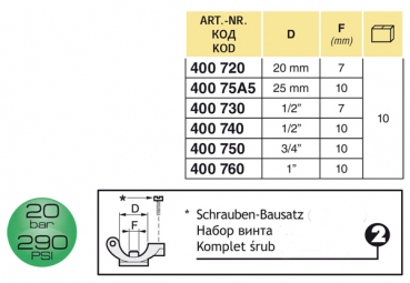 Preview: Arag nozzle holder facile with clamp 4000