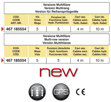 Preview: Arag Bravo180S for multi-row sprayer, hydraulic control