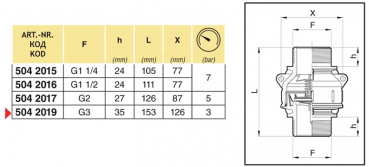 Preview: Arag Bottom Valve with Thread-Connection