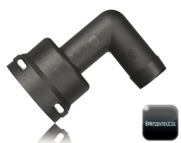 TeeJet Quick Connect 90° hose barb up to 20 bar