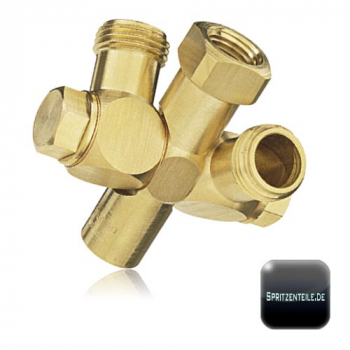 TeeJet Double Swivel Nozzle Holder with internal thread below